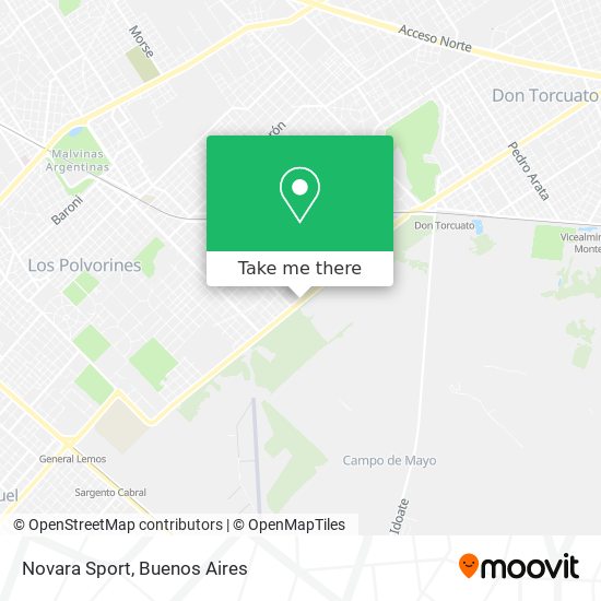 Mapa de Novara Sport