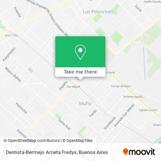 Mapa de Dentista-Bermejo Arrieta Fredys
