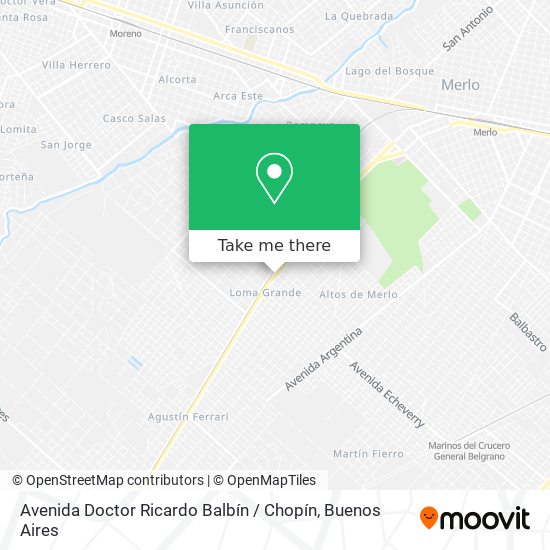 Mapa de Avenida Doctor Ricardo Balbín / Chopín