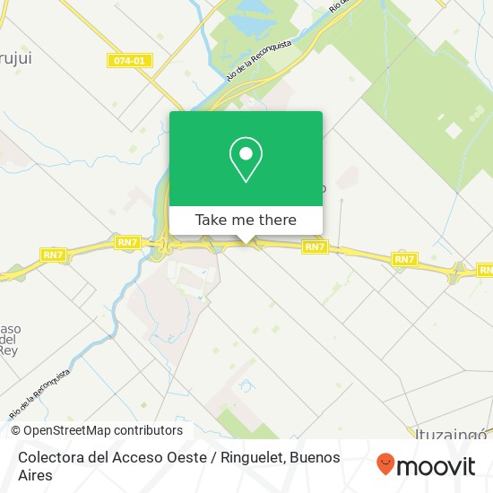 Colectora del Acceso Oeste / Ringuelet map