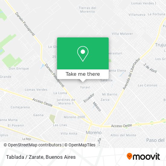 Mapa de Tablada / Zarate
