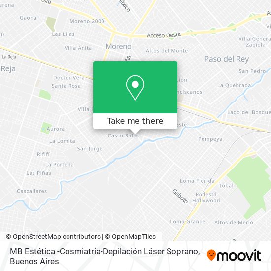 Mapa de MB Estética -Cosmiatria-Depilación Láser Soprano