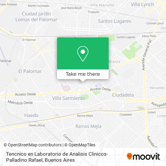 Mapa de Tencnico en Laboratorio de Analisis Clinicos-Palladino Rafael