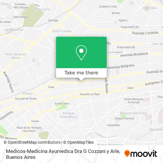 Mapa de Medicos-Medicina Ayurvedica Dra G Cozzani y Arle