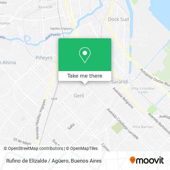 Mapa de Rufino de Elizalde / Agüero