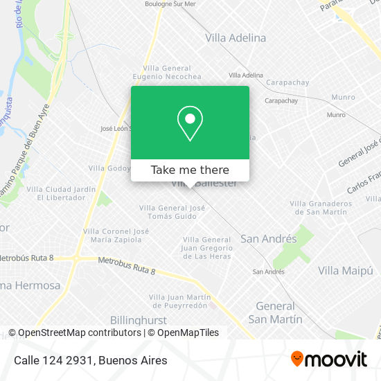 Calle 124 2931 map