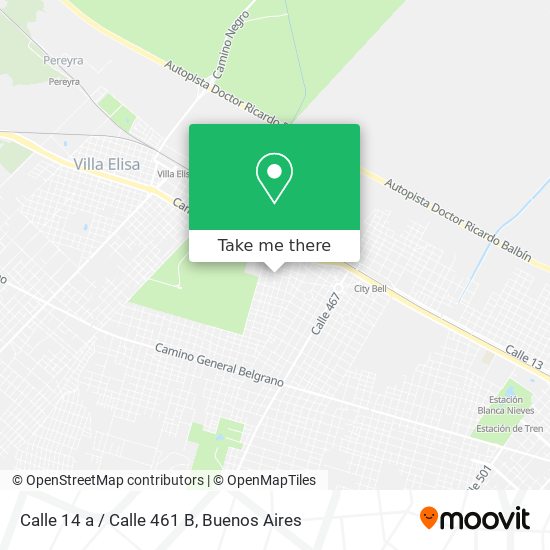 Mapa de Calle 14 a / Calle 461 B