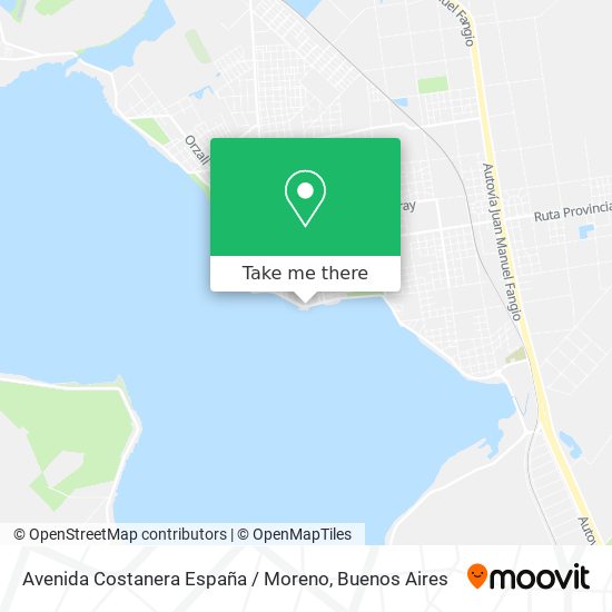 Avenida Costanera España / Moreno map