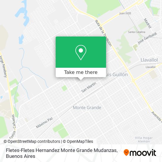 Mapa de Fletes-Fletes Hernandez Monte Grande Mudanzas