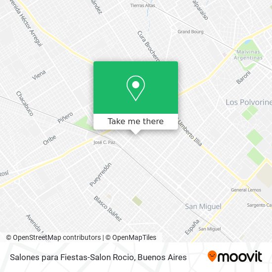 Salones para Fiestas-Salon Rocio map