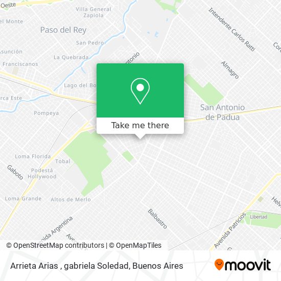 Arrieta Arias , gabriela Soledad map