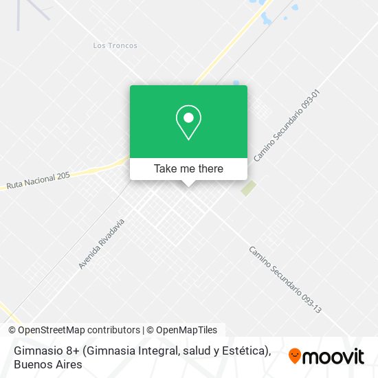 Mapa de Gimnasio 8+ (Gimnasia Integral, salud y Estética)