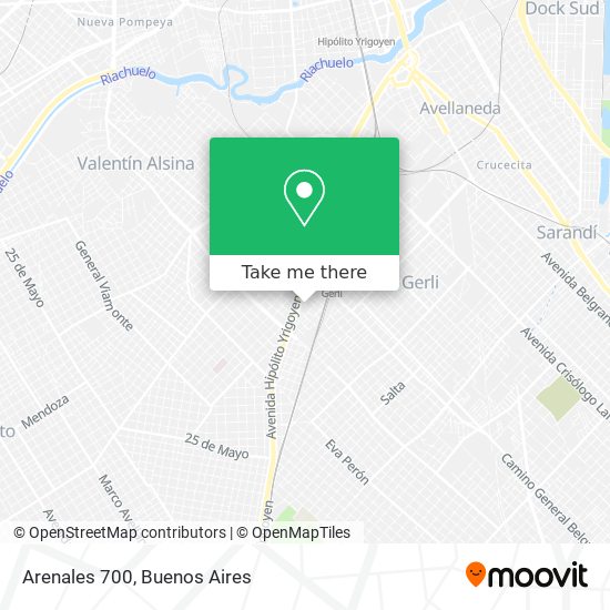 Arenales 700 map