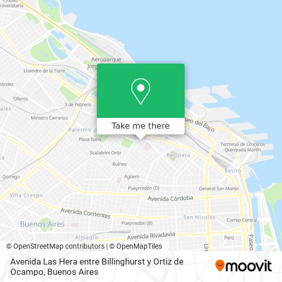 Avenida Las Hera entre Billinghurst y Ortiz de Ocampo map