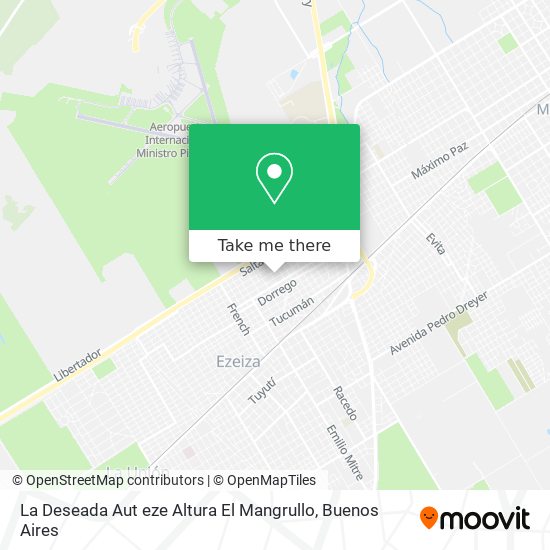 Mapa de La Deseada Aut eze  Altura El Mangrullo