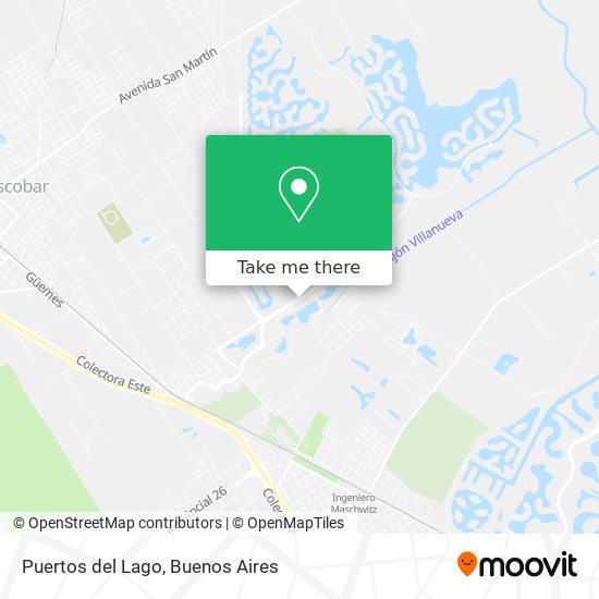 Puertos del Lago map