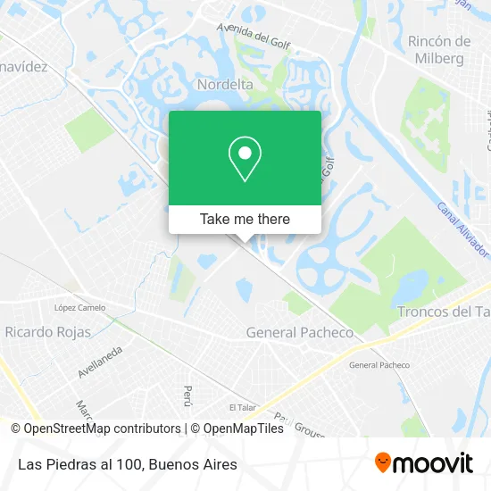 Mapa de Las Piedras al 100