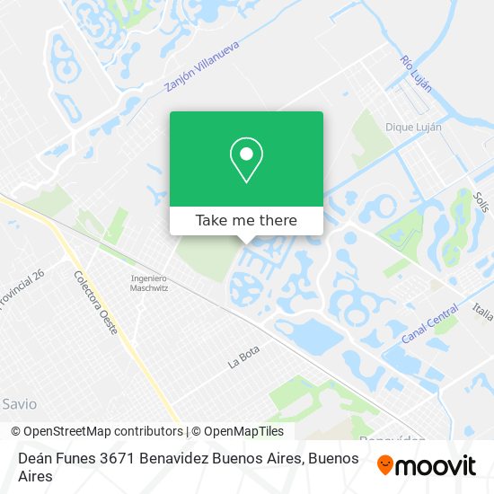 Mapa de Deán Funes 3671  Benavidez  Buenos Aires
