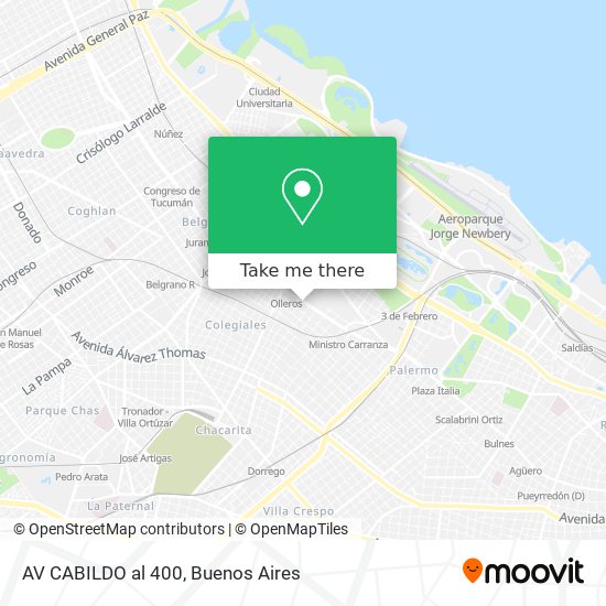 AV CABILDO al 400 map