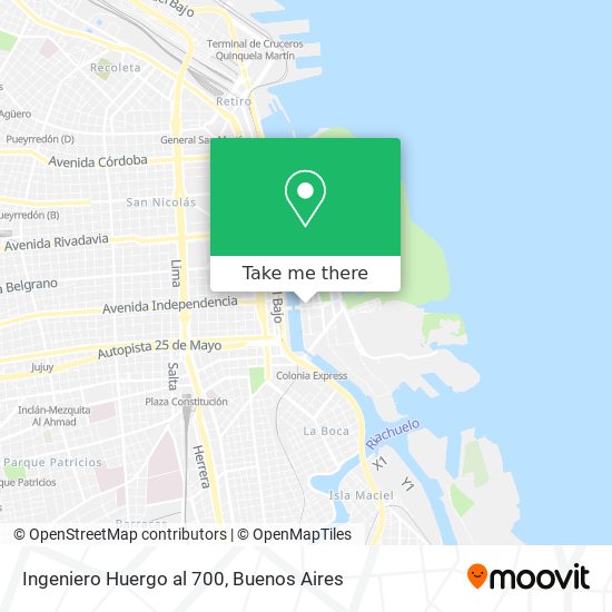 Ingeniero Huergo al 700 map