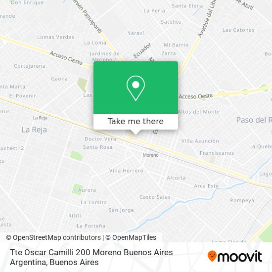 Tte Oscar Camilli 200  Moreno  Buenos Aires  Argentina map
