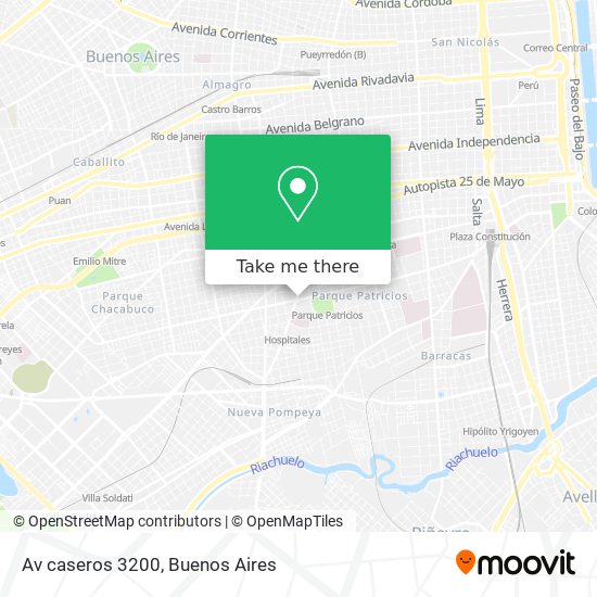 Av caseros 3200 map