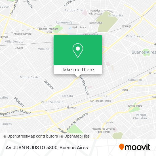 AV  JUAN B  JUSTO 5800 map