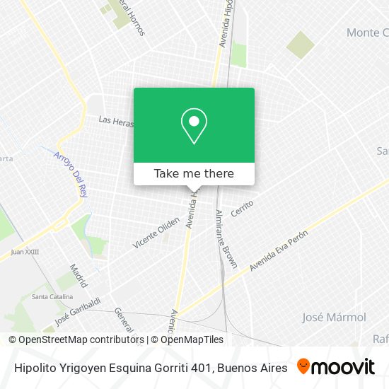 Hipolito Yrigoyen Esquina Gorriti  401 map