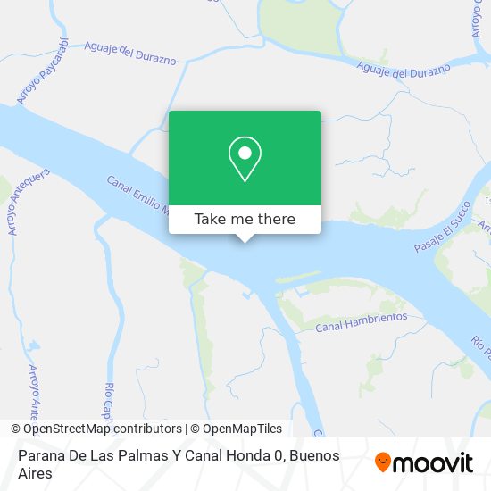 Mapa de Parana De Las Palmas Y Canal Honda 0