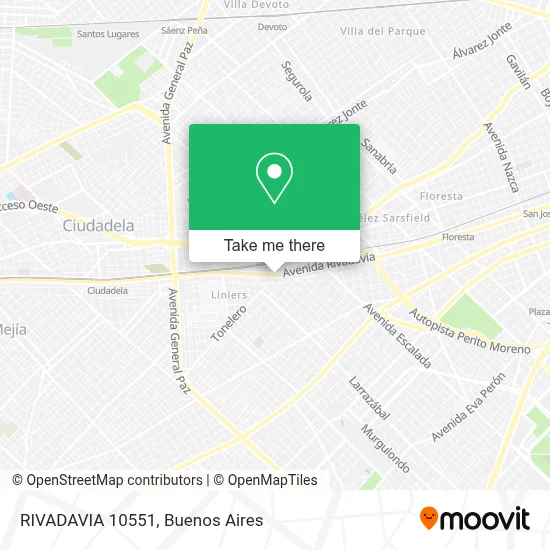 RIVADAVIA 10551 map