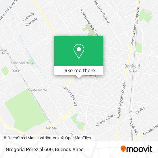 Gregoria Perez al 600 map