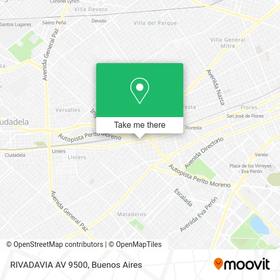 RIVADAVIA  AV  9500 map