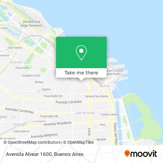 Mapa de Avenida Alvear 1600