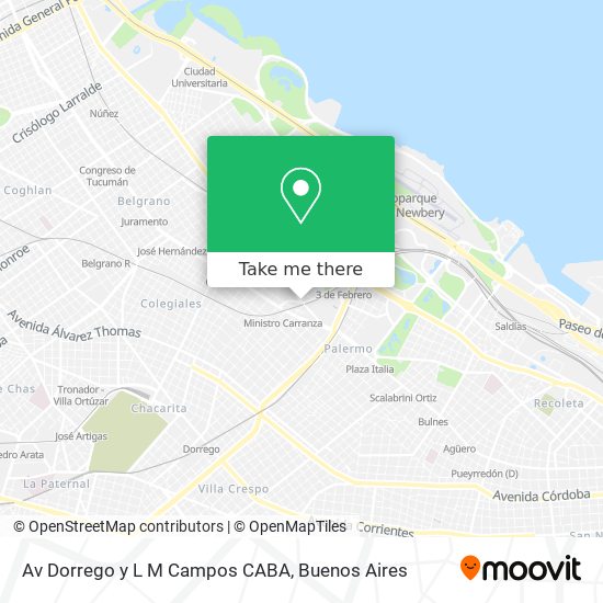 Mapa de Av Dorrego y L M Campos   CABA