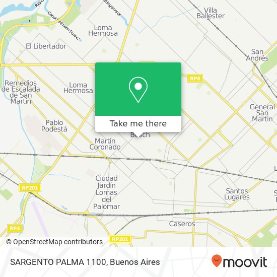 SARGENTO PALMA 1100 map