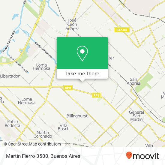 Martin Fierro  3500 map