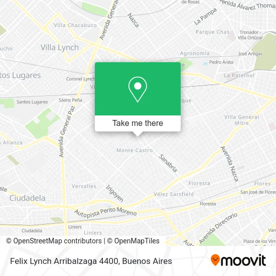 Mapa de Felix Lynch Arribalzaga 4400