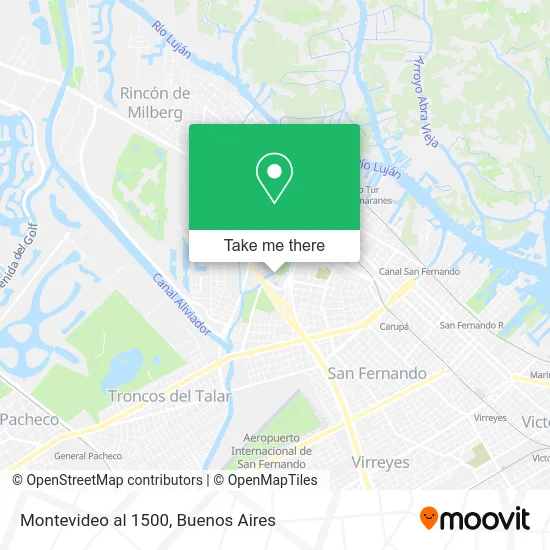 Montevideo al 1500 map