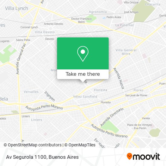 Av Segurola 1100 map