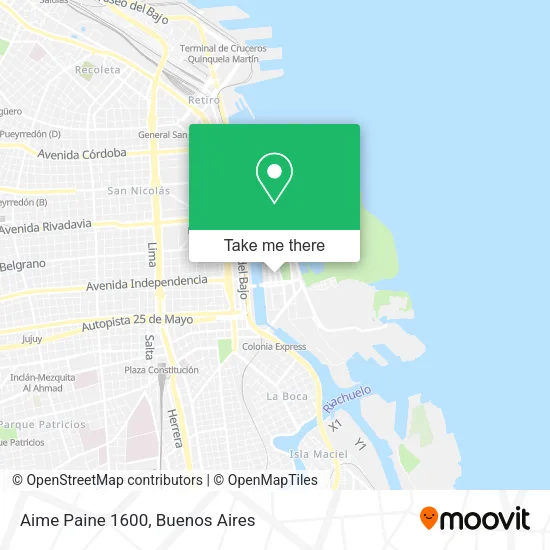 Mapa de Aime Paine 1600