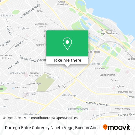Mapa de Dorrego Entre Cabrera       y Niceto Vega