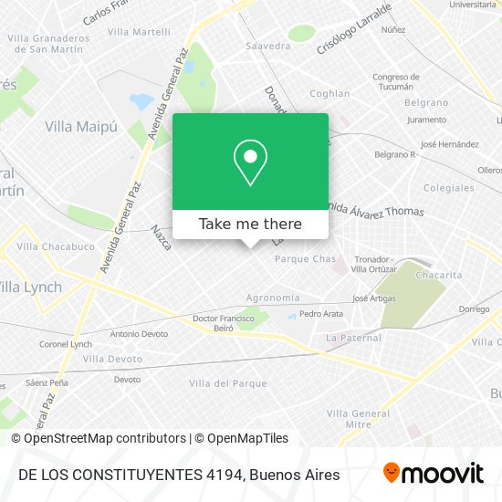 DE LOS CONSTITUYENTES  4194 map