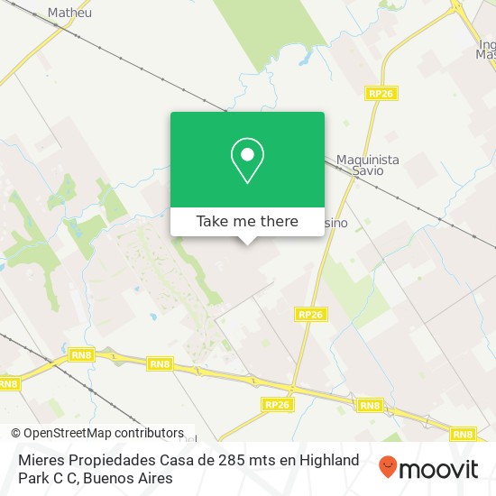 Mapa de Mieres Propiedades   Casa de 285 mts en Highland Park C C