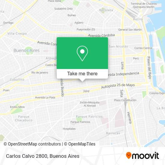 Carlos Calvo 2800 map
