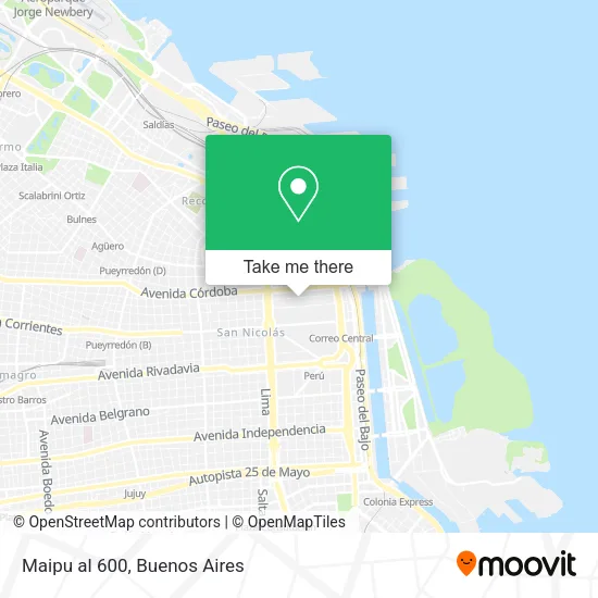 Mapa de Maipu al 600