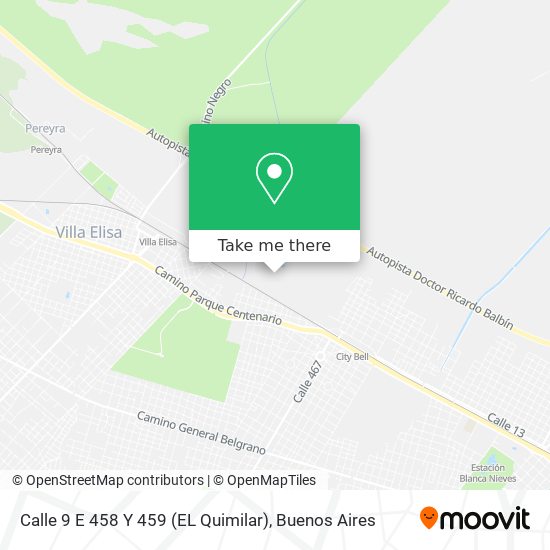 Calle 9 E 458 Y 459 (EL Quimilar) map