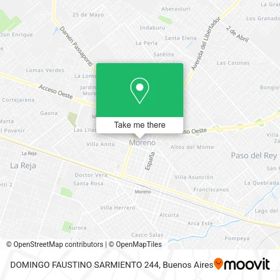 Mapa de DOMINGO FAUSTINO SARMIENTO 244