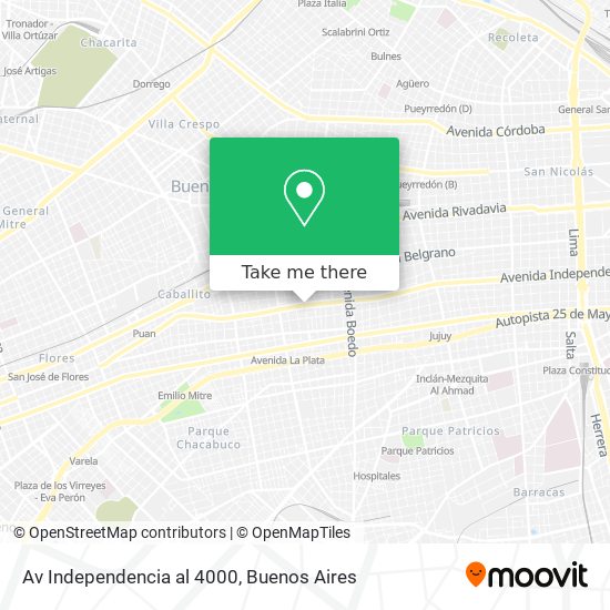 Mapa de Av  Independencia al 4000