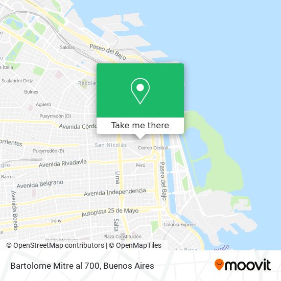 Bartolome Mitre al 700 map