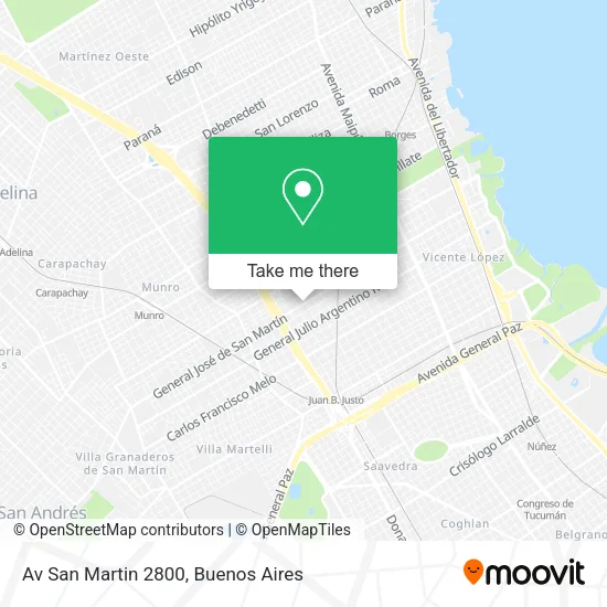 Av  San Martin  2800 map